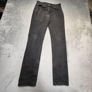 Levi's 511 Jeans Mens 28x30 Black Denim Slim Fit Stretch Five Pocket Zip Fly